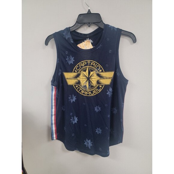 Captain Marvel Womens Tank Top Medium Marvel Star Print - Picture 1 of 4